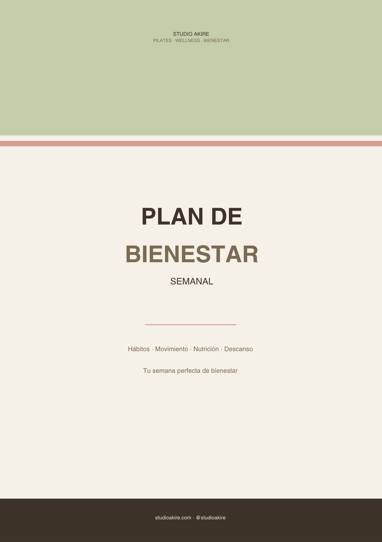 Plan de Bienestar Semanal — Studio Akire