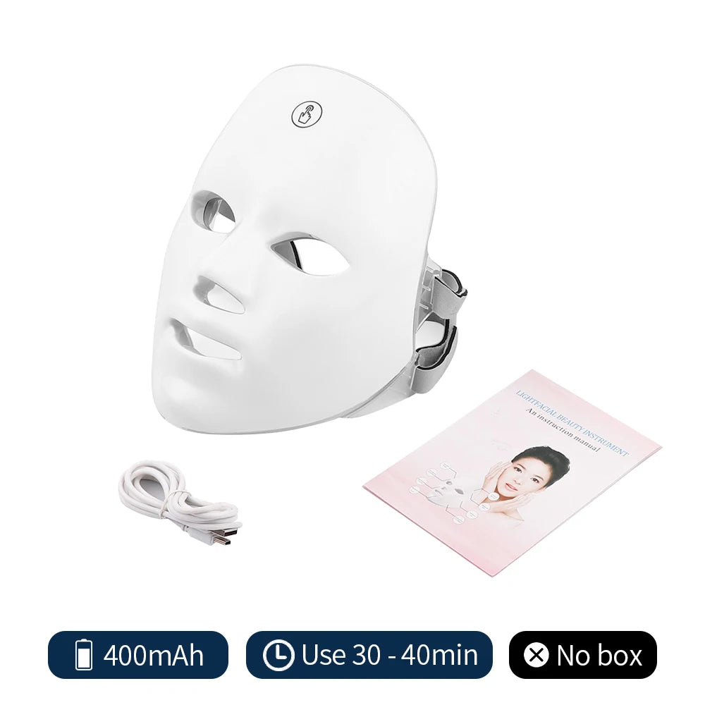 Máscara LED Facial Profesional — Terapia de Luz para Piel Radiant